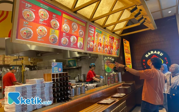 Foto Outlet Haraku Ramen di Unimas District. (Foto: Shinta Miranda/Ketik.co.id)