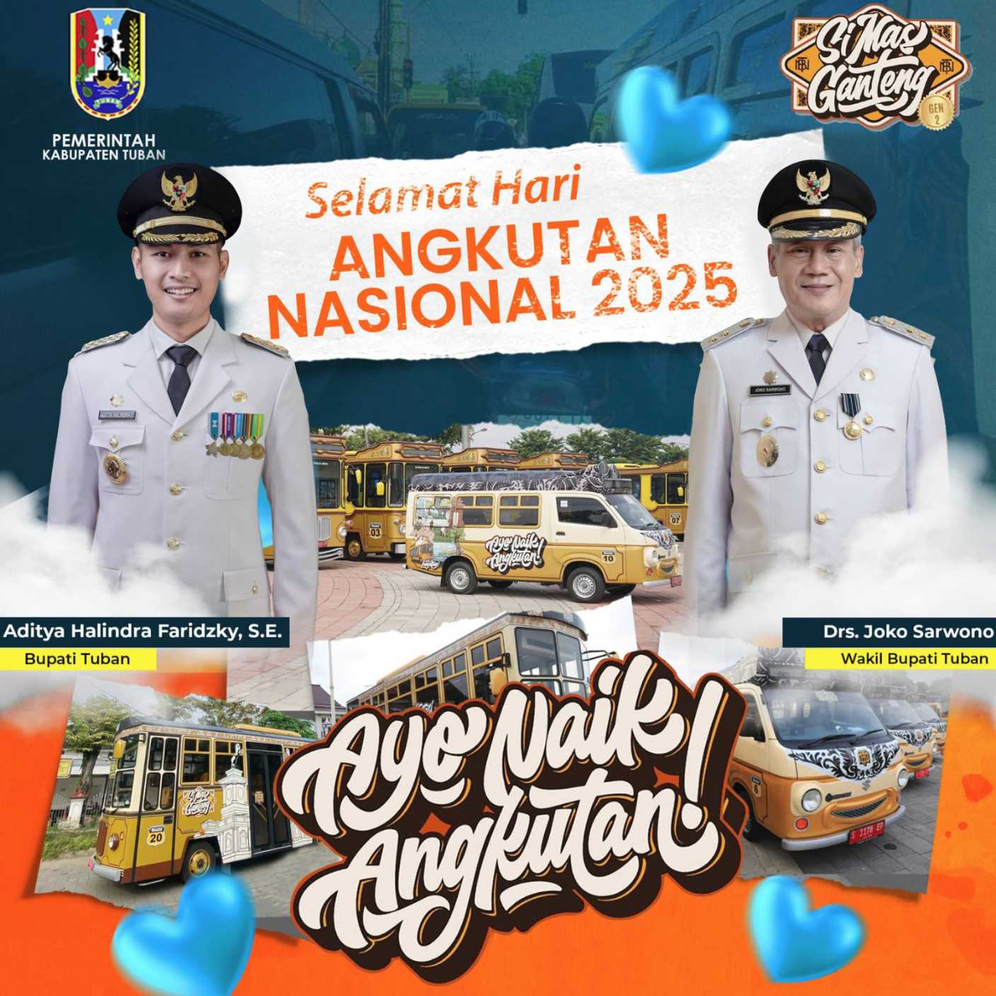 Ucapan Selamat Hari Angkutan Nasional 2025 oleh Dinas Lingkungan Hidup dan Perhubungan (LHP) kabupaten Tuban