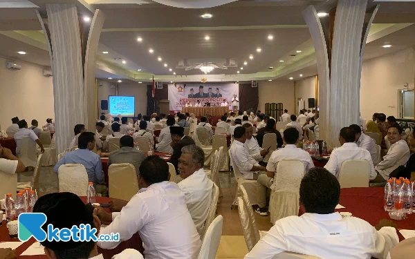 Foto Suasana HUT Gerindra di Kabupaten Blitar, Selasa (6/2/2024) (foto: Favan/ketik.co.id)