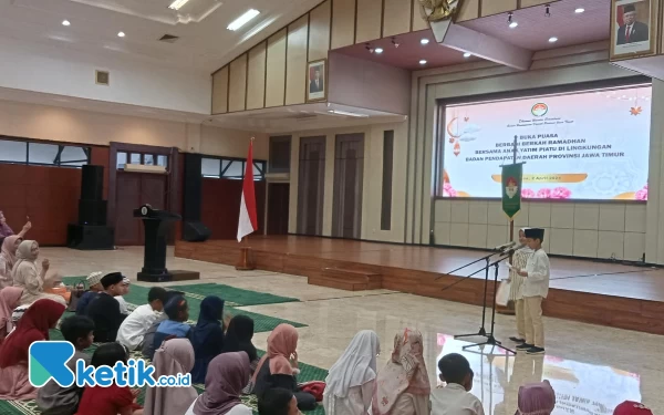 Foto Anak-anak belajar menjadi EO dengan menjadi MC acara (Foto: Fatimah/Ketik.co.id)